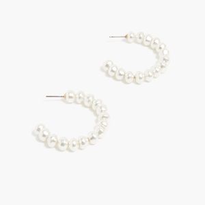 J. Crew Pearl Hoop Earrimgs
